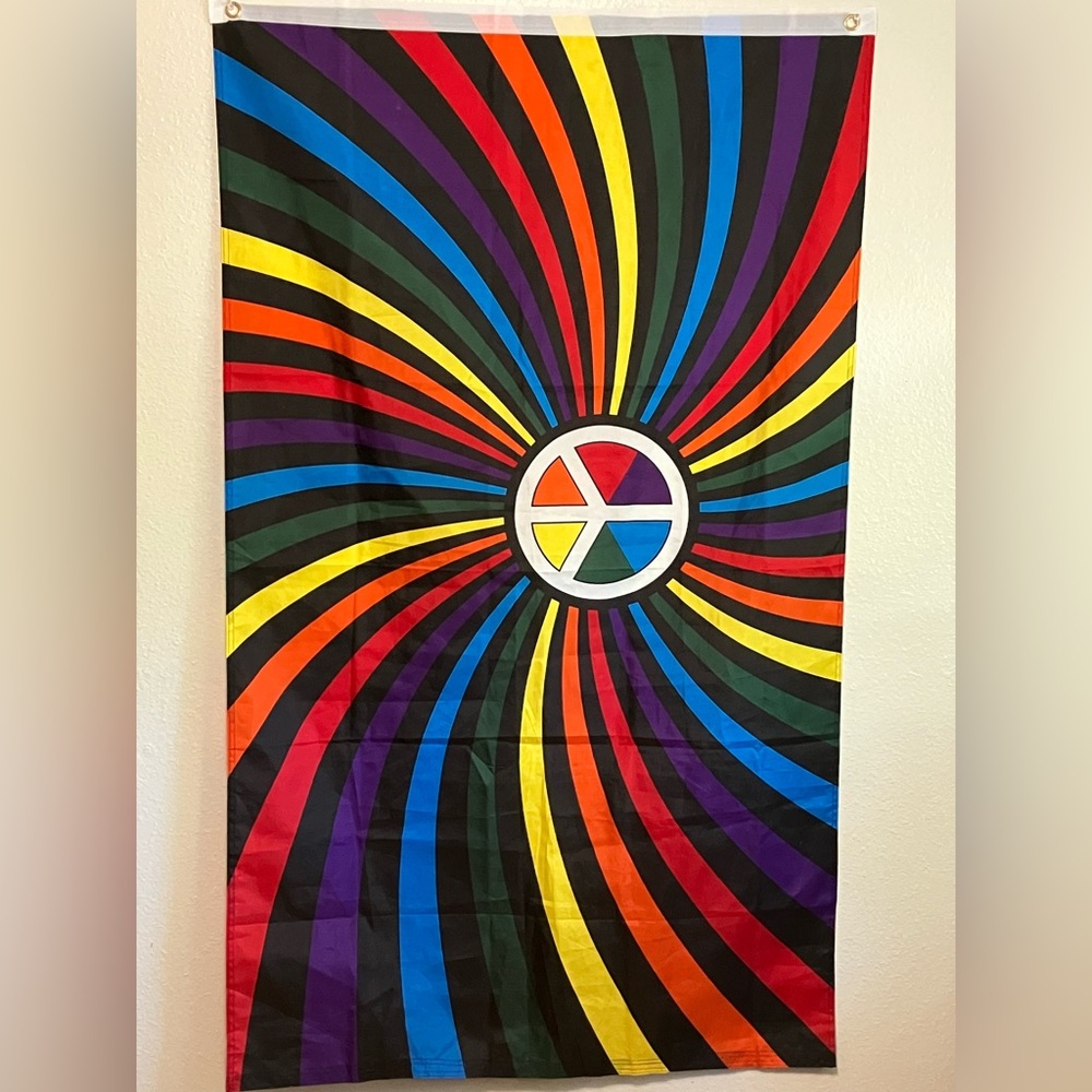 Psychedelic Peace Swirl Flag